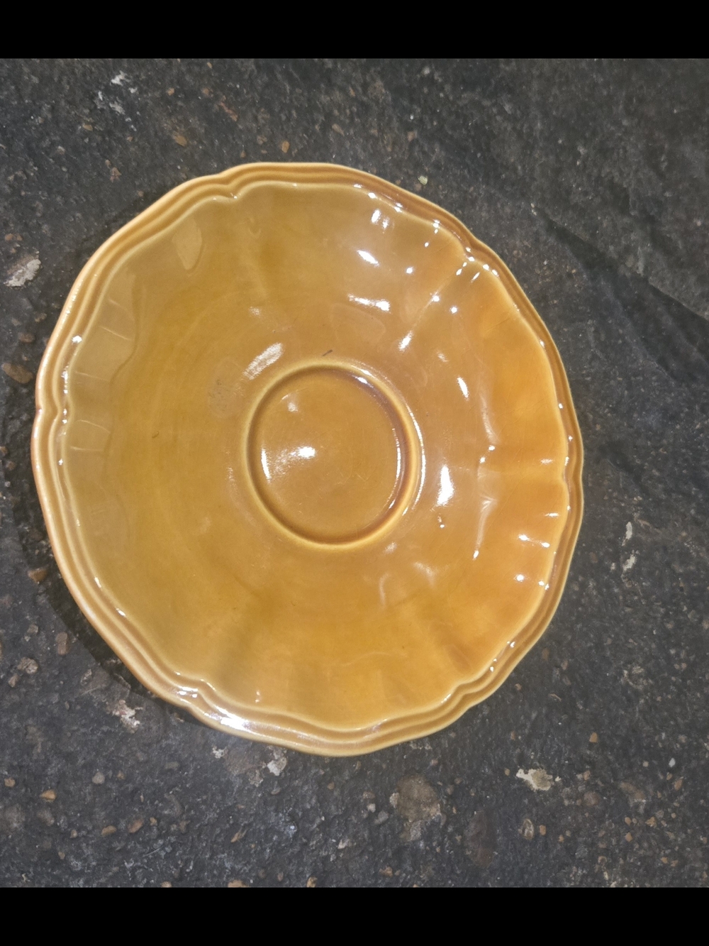 Vintage Luneville Faience France Louis XV Honey 6" Saucer /Bread/Appetizer Plate